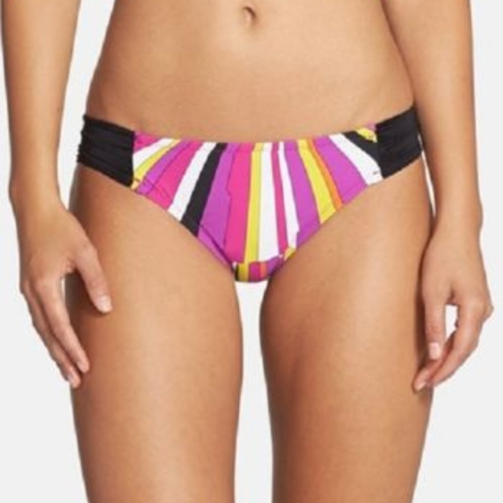 'Sunburst' Shirred Side Hipster Bikini Bottoms